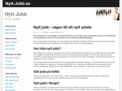 Arbetsrådgivning online - http://nytt-jobb.se