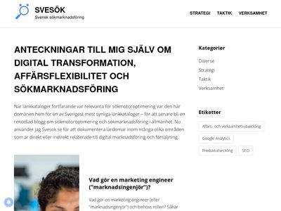 Länkkatalog Svenska sökord - http://www.svesok.se
